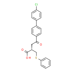 ChemSpider 2D Image | (2R)-4-(4'-Chloro-4-biphenylyl)-4-oxo-2-[(phenylsulfanyl)methyl]butanoic acid | C23H19ClO3S
