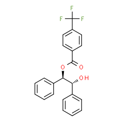 ChemSpider 2D Image | (1R,2R)-2-Hydroxy-1,2-diphenylethyl 4-(trifluoromethyl)benzoate | C22H17F3O3