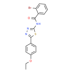 ChemSpider 2D Image | 2-Bromo-N-[5-(4-ethoxyphenyl)-1,3,4-thiadiazol-2-yl]benzamide | C17H14BrN3O2S