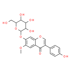 ChemSpider 2D Image | 3-(4-Hydroxyphenyl)-6-methoxy-4-oxo-4H-chromen-7-yl hexopyranoside | C22H22O10