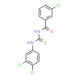 ChemSpider 2D Image | 3-Chloro-N-[(3,4-dichlorophenyl)carbamothioyl]benzamide | C14H9Cl3N2OS