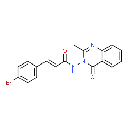 ChemSpider 2D Image | (2E)-3-(4-Bromophenyl)-N-(2-methyl-4-oxo-3(4H)-quinazolinyl)acrylamide | C18H14BrN3O2