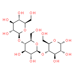 ChemSpider 2D Image | beta-D-Glucopyranosyl-(1->4)-beta-D-glucopyranosyl-(1->4)-alpha-D-glucopyranose | C18H32O16