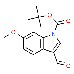 ChemSpider 2D Image | 1-Boc-3-Formyl-6-methoxyindole | C15H17NO4