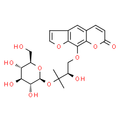 ChemSpider 2D Image | Komaline 3'-b-D-glucopyranoside | C22H26O11