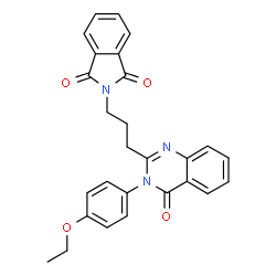 ChemSpider 2D Image | 2-(3-(3-(4-ethoxyphenyl)-4-oxo-3,4-dihydroquinazolin-2-yl)propyl)isoindoline-1,3-dione | C27H23N3O4