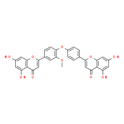 ChemSpider 2D Image | 2-{4-[4-(5,7-Dihydroxy-4-oxo-4H-chromen-2-yl)-2-methoxyphenoxy]phenyl}-5,7-dihydroxy-4H-chromen-4-one | C31H20O10