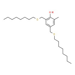 ChemSpider 2D Image | 4,6-Bis (octylthiomethyl)-o-cresol | C25H44OS2