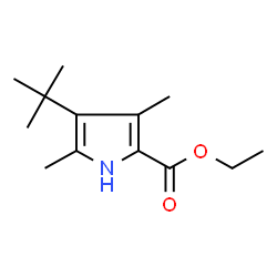 ChemSpider 2D Image | Ethyl 4-tert-butyl-3,5-dimethyl-1H-pyrrole-2-carboxylate | C13H21NO2