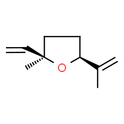 ChemSpider 2D Image | cis-5-isopropenyl-2-methyl-2-vinyltetrahydrofuran | C10H16O