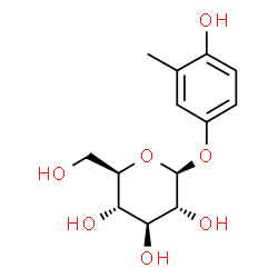 ChemSpider 2D Image | 4-Hydroxy-3-methylphenyl beta-D-glucopyranoside | C13H18O7