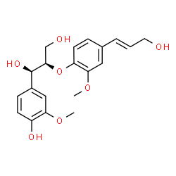ChemSpider 2D Image | threo-1-(4-hydroxy-3-methoxyphenyl)-2-{4-[-(E)-3-hydroxy-1-propenyl]-2-methoxyphenoxy}-1,3-propanediol | C20H24O7