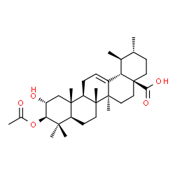 ChemSpider 2D Image | 3beta-acetoxy-2alpha-hydroxyurs-12-ene-28-oic acid | C32H50O5