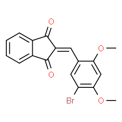 ChemSpider 2D Image | 2-(5-Bromo-2,4-dimethoxybenzylidene)-1H-indene-1,3(2H)-dione | C18H13BrO4