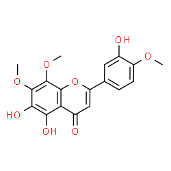 ChemSpider 2D Image | 5,6,3'-trihydroxy-7,8,4'-trimethoxyflavone | C18H16O8