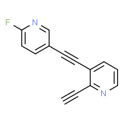 ChemSpider 2D Image | 2-Ethynyl-3-[(6-fluoro-3-pyridinyl)ethynyl]pyridine | C14H7FN2