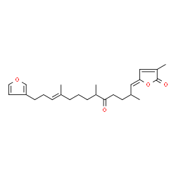ChemSpider 2D Image | (5Z)-5-[(10E)-13-(3-Furyl)-2,6,10-trimethyl-5-oxo-10-tridecen-1-ylidene]-3-methyl-2(5H)-furanone | C25H34O4