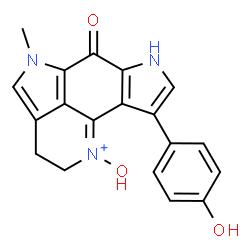ChemSpider 2D Image | 1-Hydroxy-9-(4-hydroxyphenyl)-5-methyl-6-oxo-3,5,6,7-tetrahydro-2H-dipyrrolo[4,3,2-de:2',3'-h]quinolin-1-ium | C19H16N3O3