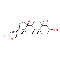 ChemSpider 2D Image | (3beta,5alpha)-3,5,14-Trihydroxycard-20(22)-enolide | C23H34O5