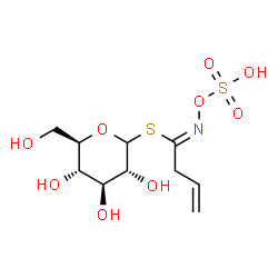 ChemSpider 2D Image | 1-S-[(1Z)-N-(Sulfooxy)-3-butenimidoyl]-1-thio-D-glucopyranose | C10H17NO9S2