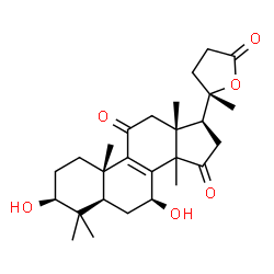 ChemSpider 2D Image | (3beta,5alpha,7beta,14xi)-3,7-Dihydroxy-4,4,14-trimethyl-20,24-epoxychol-8-ene-11,15,24-trione | C27H38O6