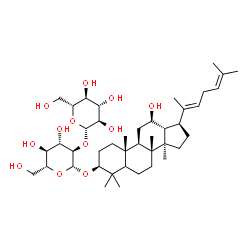 ChemSpider 2D Image | (3beta,5xi,12beta,20E)-12-Hydroxydammara-20(22),24-dien-3-yl 2-O-beta-D-glucopyranosyl-beta-D-glucopyranoside | C42H70O12