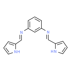 ChemSpider 2D Image | (E,E)-N,N'-1,3-Phenylenebis[1-(1H-pyrrol-2-yl)methanimine] | C16H14N4