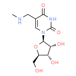 ChemSpider 2D Image | 5-methylaminomethyluridine | C11H17N3O6