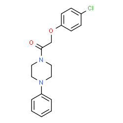 ChemSpider 2D Image | 2-(4-Chlorophenoxy)-1-(4-phenyl-1-piperazinyl)ethanone | C18H19ClN2O2
