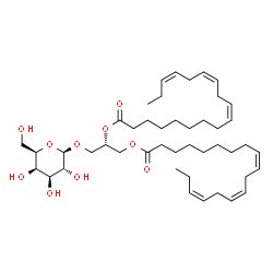ChemSpider 2D Image | (2S)-2,3-Bis[[(9Z,12Z,15Z)-1-oxo-9,12,15-octadecatrien-1-yl]oxy]propyl Î²-D-galactopyranoside | C45H74O10