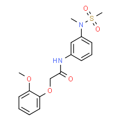 ChemSpider 2D Image | 2-(2-Methoxyphenoxy)-N-{3-[methyl(methylsulfonyl)amino]phenyl}acetamide | C17H20N2O5S