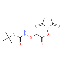 ChemSpider 2D Image | 2,5-Dioxopyrrolidin-1-yl 2-(((tert-butoxycarbonyl)amino)oxy)acetate | C11H16N2O7