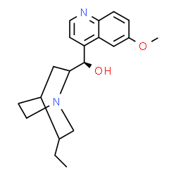ChemSpider 2D Image | (9R)-6'-Methoxy-10,11-dihydrocinchonan-9-ol | C20H26N2O2