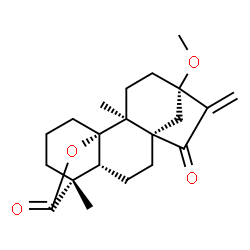 ChemSpider 2D Image | (1S,2S,5S,8R,11R,12R)-5-Methoxy-2,12-dimethyl-6-methylene-16-oxapentacyclo[10.3.2.1~5,8~.0~1,11~.0~2,8~]octadecane-7,17-dione | C21H28O4