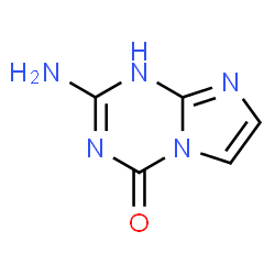 ChemSpider 2D Image | 2-Aminoimidazo[1,2-a][1,3,5]triazin-4(1H)-one | C5H5N5O