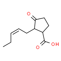 ChemSpider 2D Image | 3-Oxo-2-[(2Z)-2-penten-1-yl]cyclopentanecarboxylic acid | C11H16O3