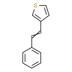 ChemSpider 2D Image | 3-(2-Phenylvinyl)thiophene | C12H10S