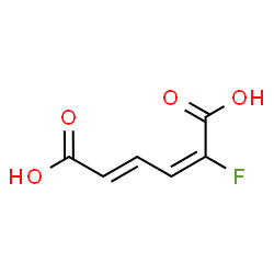 ChemSpider 2D Image | (2E,4E)-2-Fluoro-2,4-hexadienedioic acid | C6H5FO4