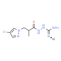 ChemSpider 2D Image | 2-[3-(4-Chloro-1H-pyrazol-1-yl)-2-methylpropanoyl]hydrazinecarboximidamide | C8H13ClN6O
