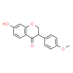 ChemSpider 2D Image | 7-Hydroxy-3-(4-methoxyphenyl)-2,3-dihydro-4H-chromen-4-one | C16H14O4