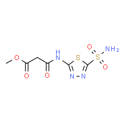 ChemSpider 2D Image | Methyl 3-oxo-3-[(5-sulfamoyl-1,3,4-thiadiazol-2-yl)amino]propanoate | C6H8N4O5S2