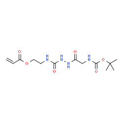 ChemSpider 2D Image | 12,12-Dimethyl-4,7,10-trioxo-11-oxa-3,5,6,9-tetraazatridec-1-yl acrylate (non-preferred name) | C13H22N4O6