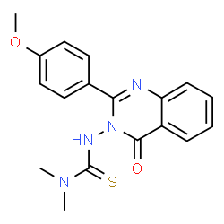 ChemSpider 2D Image | 3-[2-(4-Methoxyphenyl)-4-oxo-3(4H)-quinazolinyl]-1,1-dimethylthiourea | C18H18N4O2S