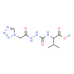 ChemSpider 2D Image | Methyl N-{[2-(1H-tetrazol-1-ylacetyl)hydrazino]carbonyl}valinate | C10H17N7O4