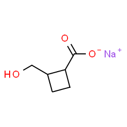 ChemSpider 2D Image | Sodium 2-(hydroxymethyl)cyclobutanecarboxylate | C6H9NaO3
