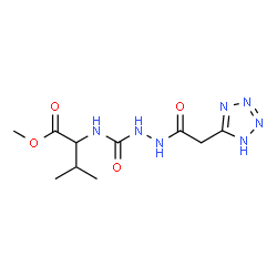 ChemSpider 2D Image | Methyl N-{[2-(1H-tetrazol-5-ylacetyl)hydrazino]carbonyl}valinate | C10H17N7O4