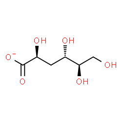 ChemSpider 2D Image | 3-Deoxyarabinohexonate | C6H11O6