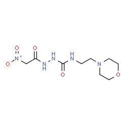 ChemSpider 2D Image | N-[2-(4-Morpholinyl)ethyl]-2-(nitroacetyl)hydrazinecarboxamide | C9H17N5O5