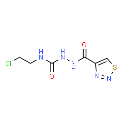 ChemSpider 2D Image | N-(2-Chloroethyl)-2-(1,2,3-thiadiazol-4-ylcarbonyl)hydrazinecarboxamide | C6H8ClN5O2S