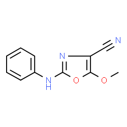 ChemSpider 2D Image | 2-Anilino-5-methoxy-1,3-oxazole-4-carbonitrile | C11H9N3O2